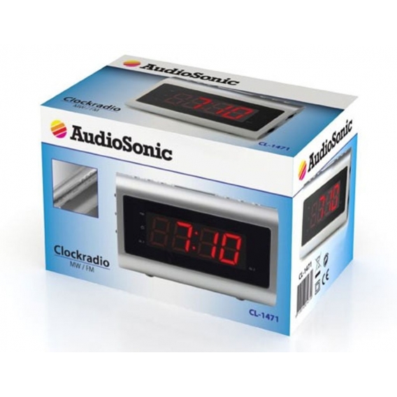 AudioSonic Radiowecker Uhrenradio Datumsanzeige Wecker LCD CL-1471