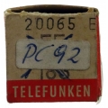 Elektronenröhre PC92 Telefunken ID17559