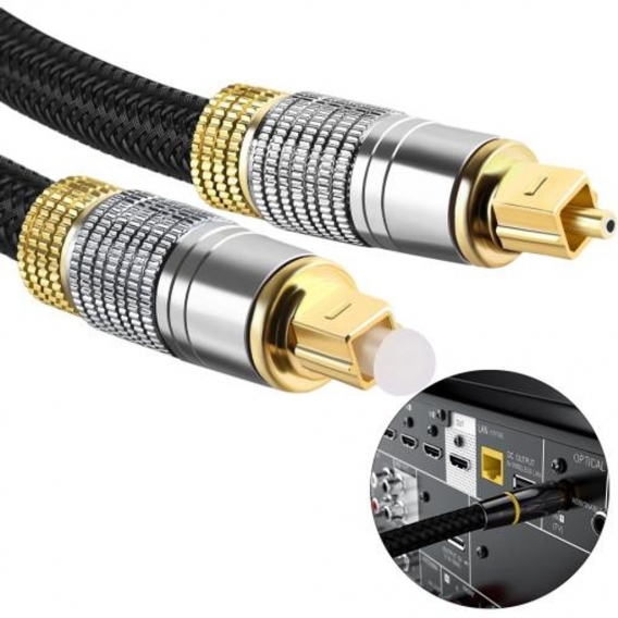 Optisches Audiokabel, stabile Übertragung, Kupferstecker, SPDIF-Faser, Lautsprecherkabel für Soundbar, Videokamera, Heimkino, Da