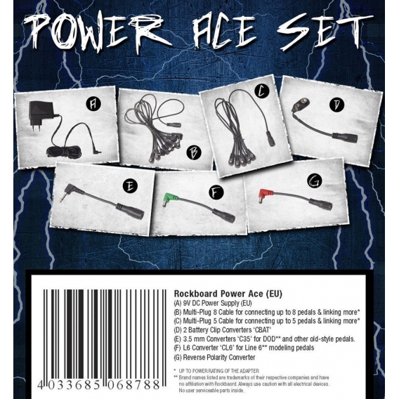 ROCKBOARD Power Ace Set / 9V PSU (EU)