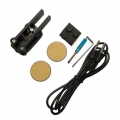 QU7025 Dual Paddle Automatikschlüssel,Kurzwellen-Kurzwellenradio,Großohr-Kaninchensockel magnetisch,Amateurfunk-Handschlüssel Mo
