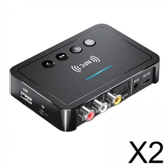 2X NFC Bluetooth Wireless Audio Sender Empfänger AUX Fidelity Music Adapter