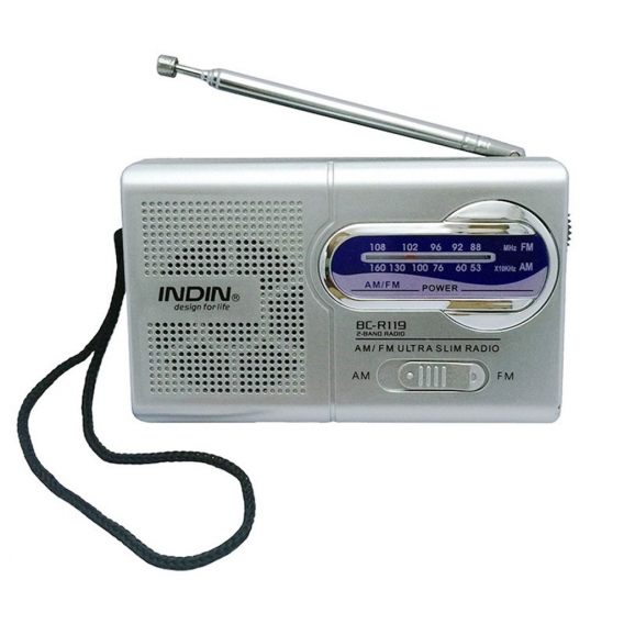 INDIN BC-R119 AM / FM-Dualband-Mini-Radioempf?nger, tragbarer Player Eingebauter Lautsprecher mit 3,5-mm-Standardkopfh?rerbuchse