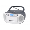 Reflexion RCR2260 weiß-grau / Boombox mit Radio, Kassette, CD und AUX-IN