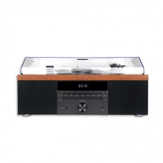 AKAI Plattenspieler mit CD-Spieler und eingebauten Lautsprechern  33/45/78   Bluetooth USB AUX FM-Radio