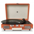 DUTCH ORIGINALS Retro Plattenspieler mit integrierten Lautsprechern, Vintage Vinyl Player für Schallplatten und Audiogeräte Brau