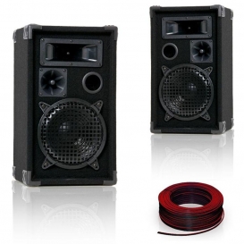 More about 600W PAAR Boxen DJ-Pro 8 +Boxenkabel 2x 1,5mm2 10m