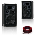 600W PAAR Boxen DJ-Pro 8 +Boxenkabel 2x 1,5mm2 10m