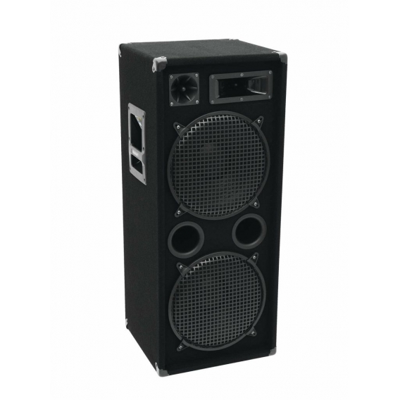 Das PA-SET 59 Omnitronic Anlage Mixer 3Wege 4 x 30 cm Bass Musikanlage 3000 Watt