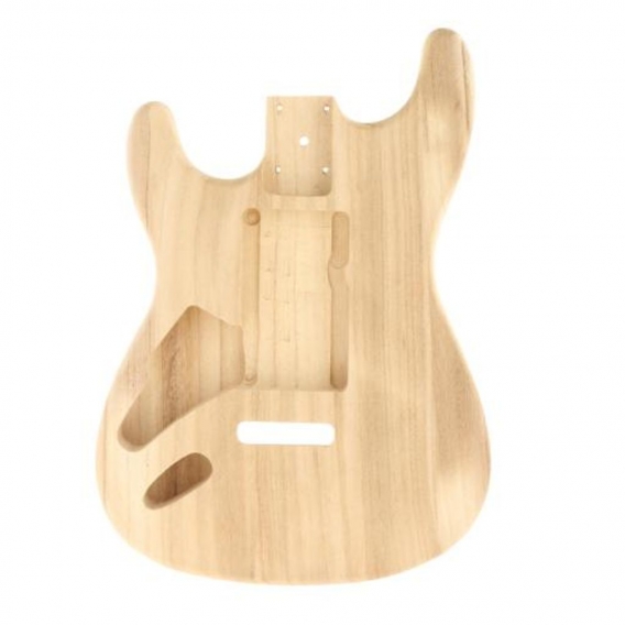 Unvollendeter Gitarrenkörper Gitarrenfass Accs Holz-Upgrade-Teile Handgefertigter, polierter, blanker Gitarrenkörper für E-Gitar
