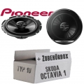 Lautsprecher Boxen Pioneer TS-G1720F - 16,5cm 2-Wege Koax Koaxiallautsprecher Auto Einbausatz - Einbauset für Skoda Octavia 1 1U