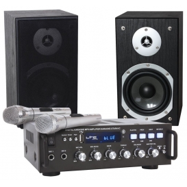 More about LTC Karaoke-Star 4 All-in-1 Bluetooth Karaoke Kompaktanlage Set (USB, 2x Mic, 2 Boxen, inkl. XLR-Kabel) schwarz