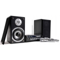 LTC Karaoke-Star 4 All-in-1 Bluetooth Karaoke Kompaktanlage Set (USB, 2x Mic, 2 Boxen, inkl. XLR-Kabel) schwarz