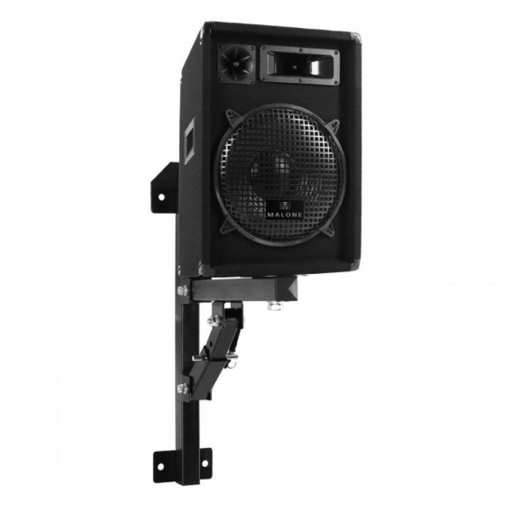 Malone ST-2-WSS Stabile Wandhalterung Halterung für Lautsprecher (3-stufig verstellbarer, Universal für 35mm-Flansch-Boxen, Meta