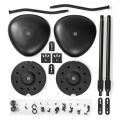Lautsprecherhalter | Universal | Ständer | 4.5 kg | Höhenverstellbar | ABS / Stahl | Schwarz