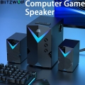 BlitzWolf Computerlautsprecher 20W mit 2,1-Kanal-Kombinationslautsprechern Leistungsstarkes Bass-Blendlicht Bluetooth-Version Me