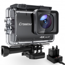 More about Crosstour Action Cam 4K 50FPS 20MP WiFi Action kamera 40M Unterwasserkamera EIS Sportkamera mit Externem Mikrofon 2.4G Fernbedie