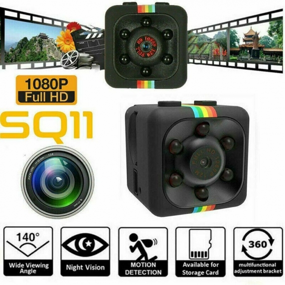 Mini Kamera Überwachungskamera Spionagekamera Geheimkamera 1080P SQ11 Spionagekamera kleine Überwachungskamera für Zuhause