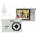 Digitalkamera mit 8x Digitalzoom Digitalkamera Geschenkkamera Digitalkamera für Kinder, 92,2x60,2x14MM, Silber