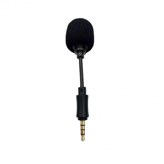 Mini-Mikrofon mit 4-poligem 3,5-mm-Stecker fuer Aufnahme / Live-Stream, kompatibel mit Smartphones