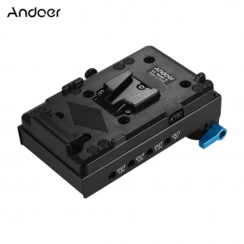 More about Andoer V-Mount V-Lock Batterieplattenadapter mit 15 mm Doppelloch-Stabklemme NP-FW50 Blindbatterieadapter fuer BMCC BMPCC  A7 A7
