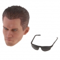 1/6 Maßstab männlicher Kopf für Action Figur Mann Farbe Braun mit Brille