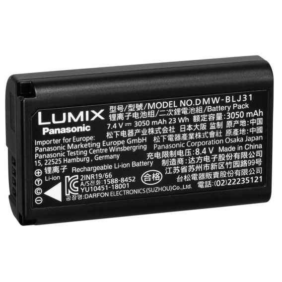 Panasonic DMW-BLJ31E - Panasonic - 3100 mAh - 7,2 V - Lithium-Ion (Li-Ion) - 1 Stück(e)