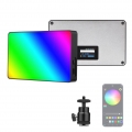 Andoer 360¡ã Vollfarb-RGB-Fotografielicht Professionelle LED-Videoleuchte Zweifarbige Temperatur 3000K-6500K Dimmbare Helligkeit