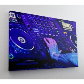 More about DesFoli DJ Mischpult Musik Leinwand Canvas-Bild L2567 : 150 cm x 100 cm