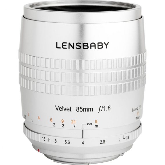 Lensbaby Velvet 85 silver Canon EF
