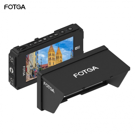 FOTGA A50TL 5-Zoll-FHD-IPS-Video-On-Camera-Feldmonitor 3D LUT 1920 * 1080 Touchscreen 510 cd / m2 HDMI 4K-Ein- / Ausgang Dual-NP
