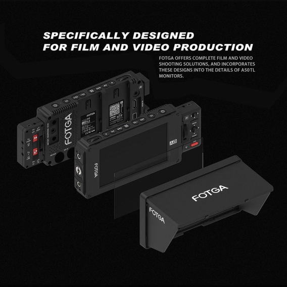 FOTGA A50TL 5-Zoll-FHD-IPS-Video-On-Camera-Feldmonitor 3D LUT 1920 * 1080 Touchscreen 510 cd / m2 HDMI 4K-Ein- / Ausgang Dual-NP