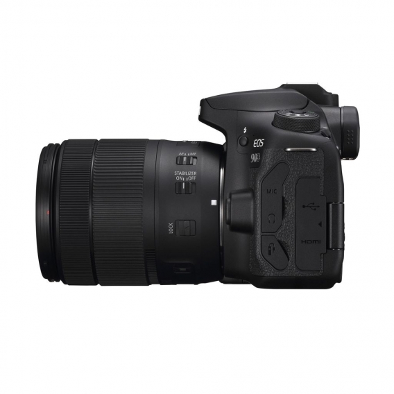 Canon EOS 90D + EF-S 18-135mm f/3.5-5.6 IS USM, 32,5 MP, 6960 x 4640 Pixel, CMOS, 4K Ultra HD, Touchscreen, Schwarz