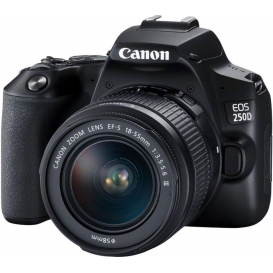 More about Canon EOS 250D + EF-S 18-55mm f/3.5-5.6 III, 24,1 MP, 6000 x 4000 Pixel, CMOS, 4K Ultra HD, Touchscreen, Schwarz