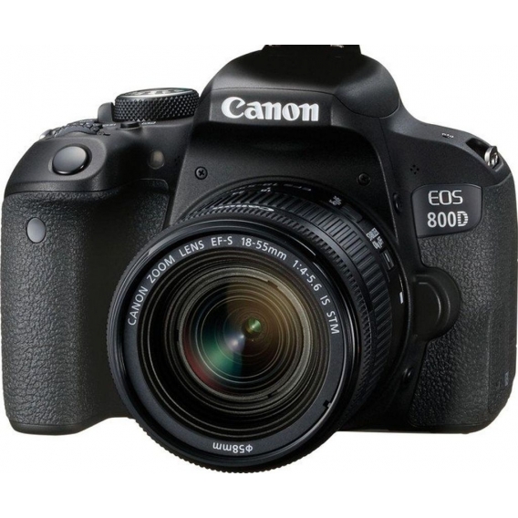 Canon EOS 800D + EF-S 18-55mm 4.0-5.6 IS STM, 24,2 MP, 6000 x 4000 Pixel, CMOS, 10x, Full HD, Schwarz