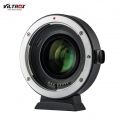 Viltrox EF-EOS M2 Autofokus-Objektivhalterungsadapterring 0.71X Fokal Lenth Multiplier USB-Upgrade fuer Canon EF-Serie auf EOS E