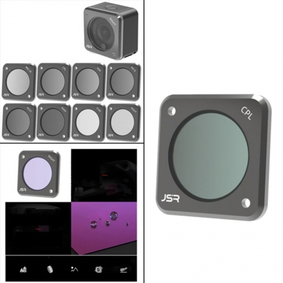 UV-Schutzfilter Optischer Glas-Fotografiefilter für DJI Action 2 Kameraobjektiv Farbe CPL