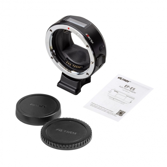 VILTROX EF-E5 Aufgeruesteter Kameraobjektiv-Mount-Adapterring Autofokus 2 Modi mit OLED-Bildschirm Aufgeruesteter USB-Ersatz fue