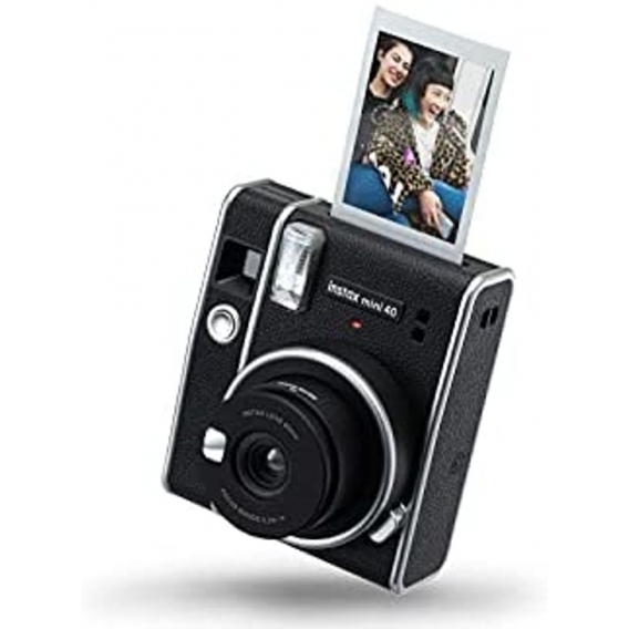 Fujifilm Instax Mini 40 Schwarz/Hochleistungsblitz Sofortbildkamera