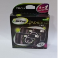 Fujifilm Quicksnap Fashion 400 ISO Einwegkamera mit Blitz, 2 x 27 Aufnahmen, Schwarz
