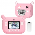 1080P HD Mini Kinderkamera Tragbare digitale Sofortbildkamera & Fotodrucker fuer Kinder inklusive 1 Rolle Druckpapier 8G TF-Kart