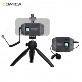 More about COMICA CVM-WS50 (C) 6-Kanal-UHF-Smartphone-Lavalier-Mikrofonsystem mit Telefonklemme und Ministativ fš¹r mobile Live-Video-Vlog-