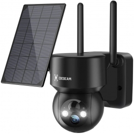 More about COCOCAM DQ201 schwarze akkubetriebene 2MP WLAN Überwachungskamera mit Solarpanel
