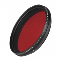 FOTGA 72 mm einstellbarer Infrarotfilter IR-Pass-Roentgenlinsenfilter Variabel von 530 nm bis 750 nm Kompatibel mit Canon Nikon 