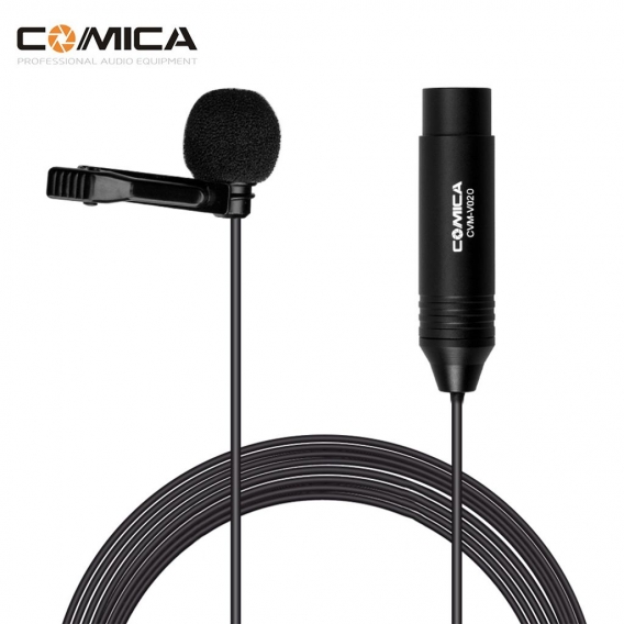 COMICA CVM-V02O Omnidirektionaler Lavalier-Ansteckmikrofon-Kondensatormikrofon-XLR-Stecker Unterstuetzt 48-V-Phantomspeisung, ko