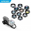 APEXEL APL-DG11 Universal Professional HD-Telefonkamera-Objektivsatz 11in1 Micro-Objektiv 140 ¡ã Weitwinkelobjektiv 205 ¡ã Fishe