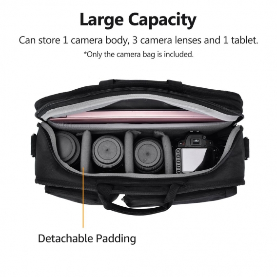 CADeN D28 Fotografie Kameratasche Doubel / Single-Shoulder Rucksack Kamera Messenger Bag DIY Customized Inner Design Wasserdicht