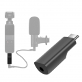 Kamera Mikrofon Audio Adapter Konverter Typ C auf 3,5 mm fuer den Anschluss eines externen Mikrofons Kompatibel mit DJI Osmo Poc