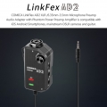 CoMica LinkFlex AD2 XLR / 6,35 mm-3,5 mm Mikrofonvorverstaerker-Audioadapter Universal fuer Kamera-Smartphone-Gitarrenschnittste