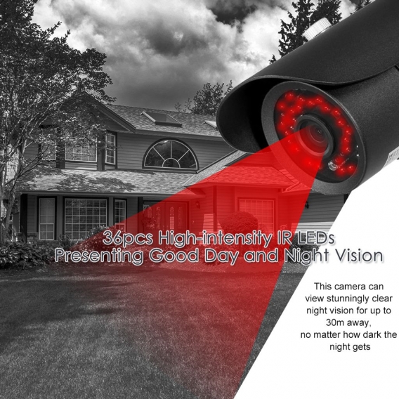 1080P 2.0MP AHD Bullet CCTV-Kamera 36 IR-Lampen 3,6 mm 1/3 '' CMOS Nachtsicht IR-CUT wasserdicht Indoor Outdoor Home Security PA